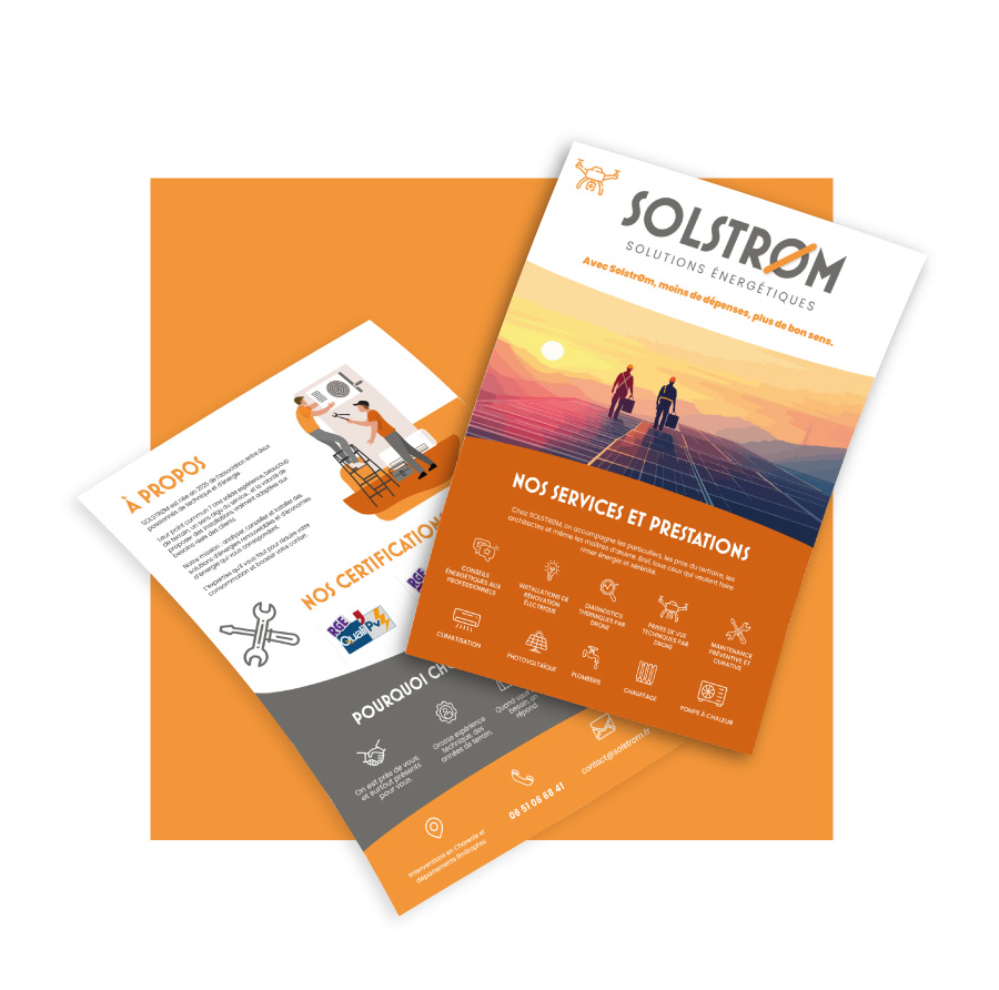 Création flyer Solstrom - Graphiste freelance Angoulême